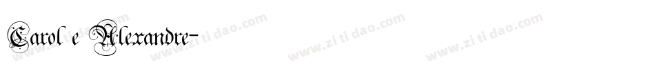Carol e Alexandre字体转换